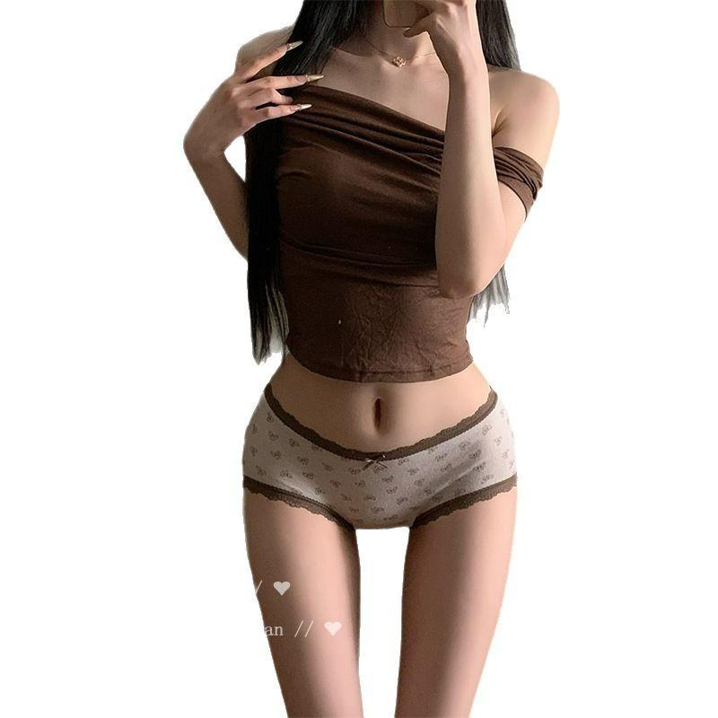 Braguitas de Algodón con Estampado de Leopardo para Niñas, Nuevas, Antibacterianas, Entrepierna de Algodón Completo, Cintura Media