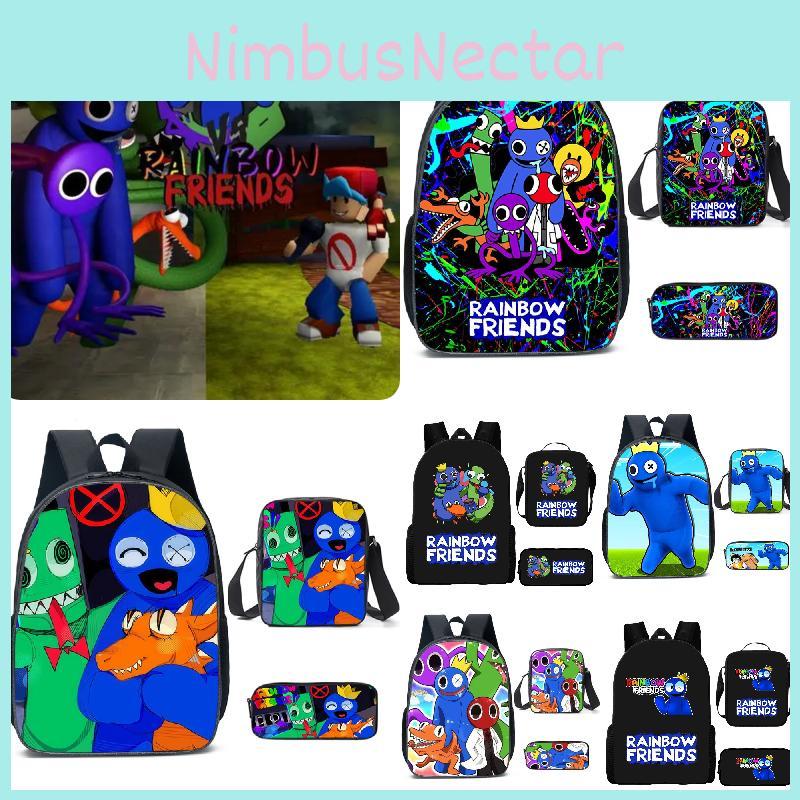 Rainbow Friends Cartoon Backpack For Kids 20l Capacity Oxford Fabric Breathable And Waterproof