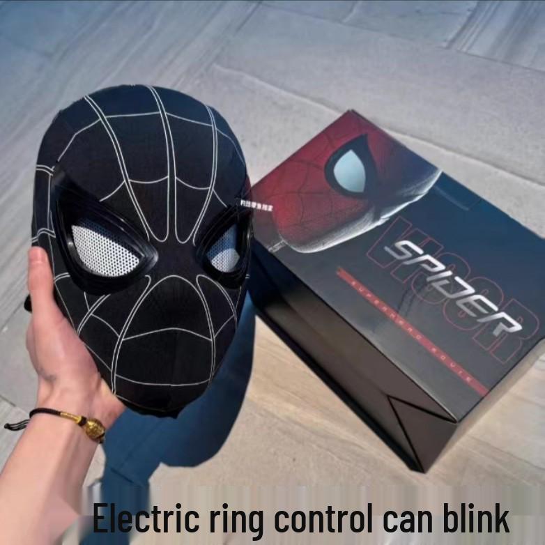 Spider-Man Electric Light-Up Mask - Miles Cosplay Halloween Toy Gift