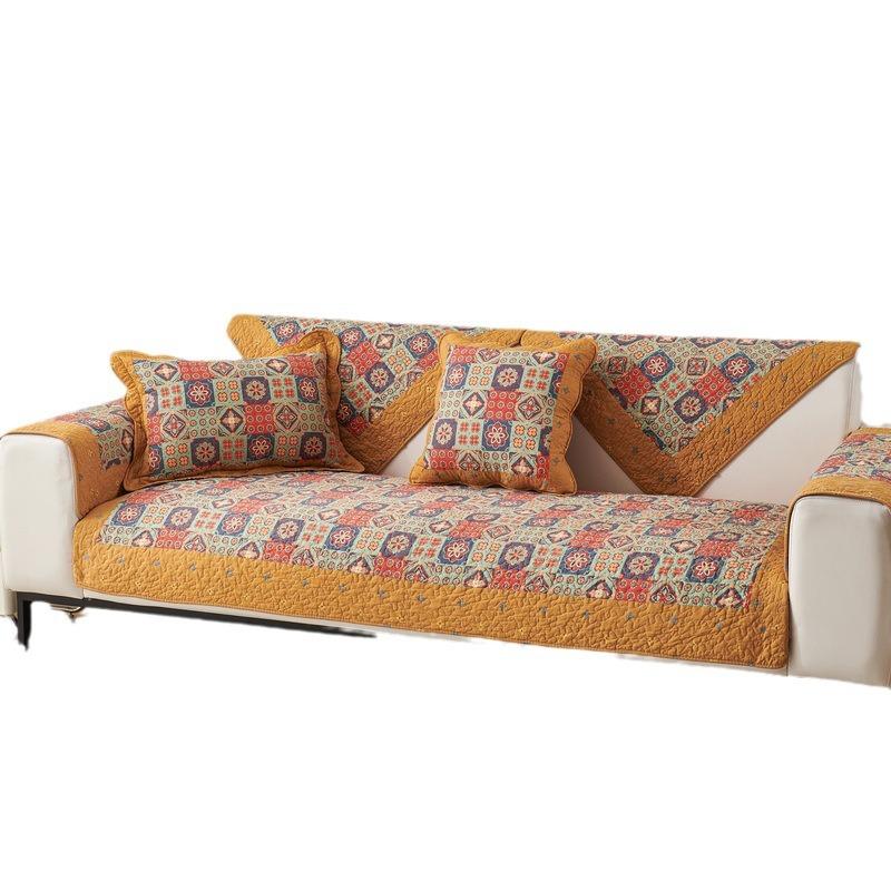 Cotton Sofa Cushion Fabric Anti-Slip Sofa Cover Four Seasons Pastoral Small Fresh Sofa Towel