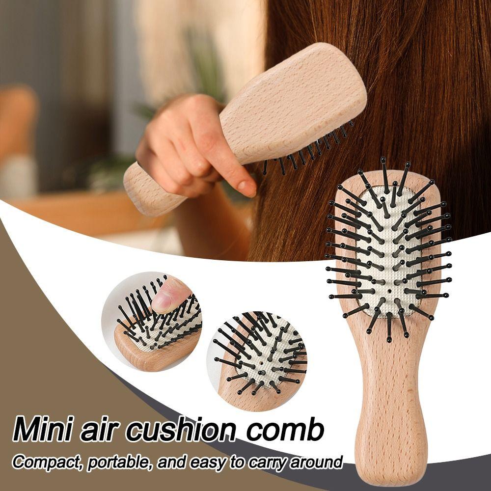 Mini Massage Comb Wooden Hair Combs New Air Cushion Comb  for Scalp Meridian Massage
