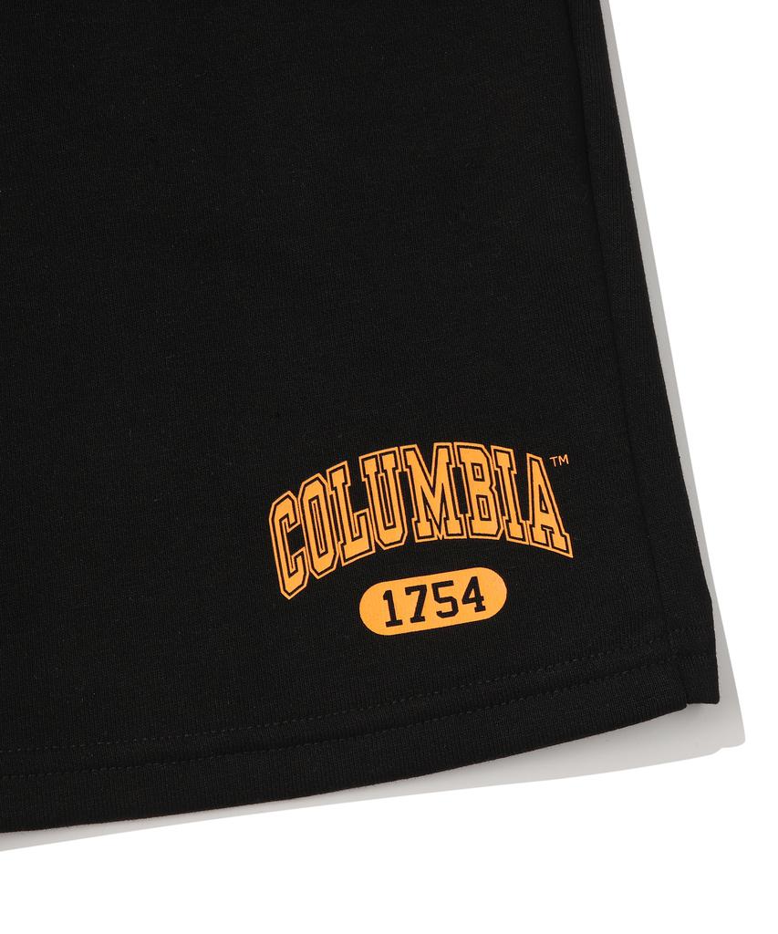 COLUMBIA UNIVERSITY 1754 Arch Logo Sweat Shorts Pants Black