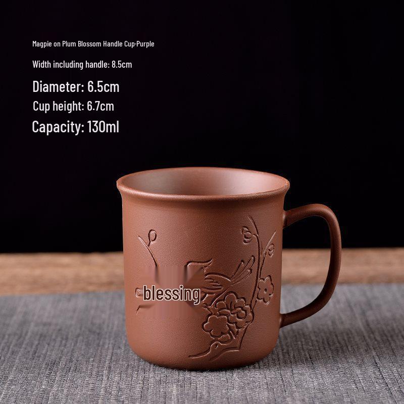 Large Capacity Handmade Yixing Zisha Teapot with Ceramic Teacup Set