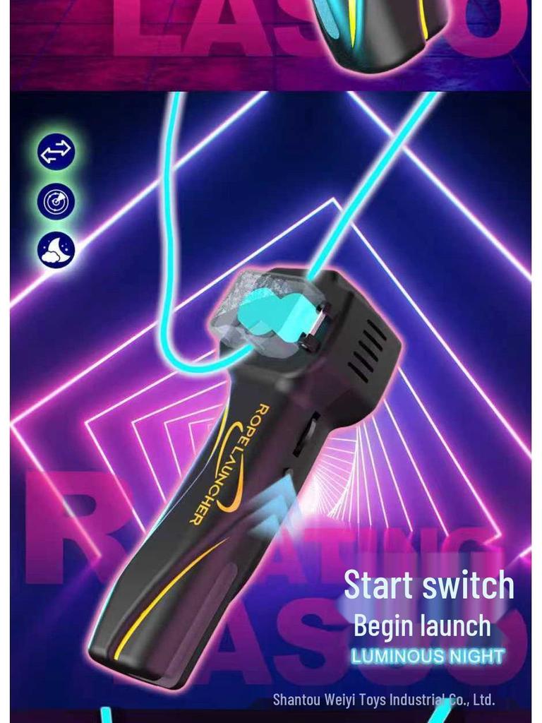 Luminous Rotating Rope Launcher: Decompression Propeller Toy