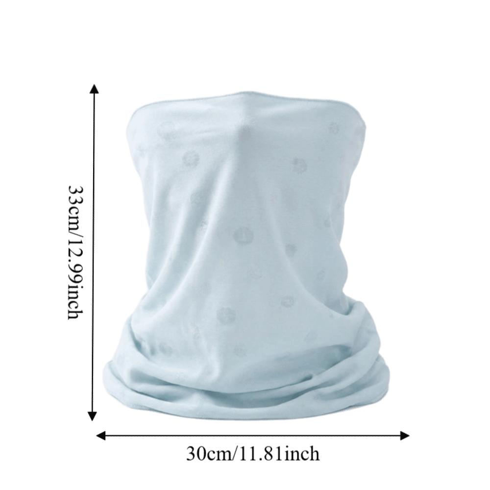 Thin Sun Protection Face Mask Dust Proof Lightweight Breathable Face Cover Solid Color Nylon Neck Protection Mask Cycling Riding