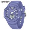 SANDA SD6371 Double Display Sports Watches Men Luminous Multifunction Waterproof Women Wristwatch