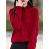 DAFIFY Dámská móda Ležérní podzim Zima Jednobarevné svetry s kapucí s dlouhým rukávem