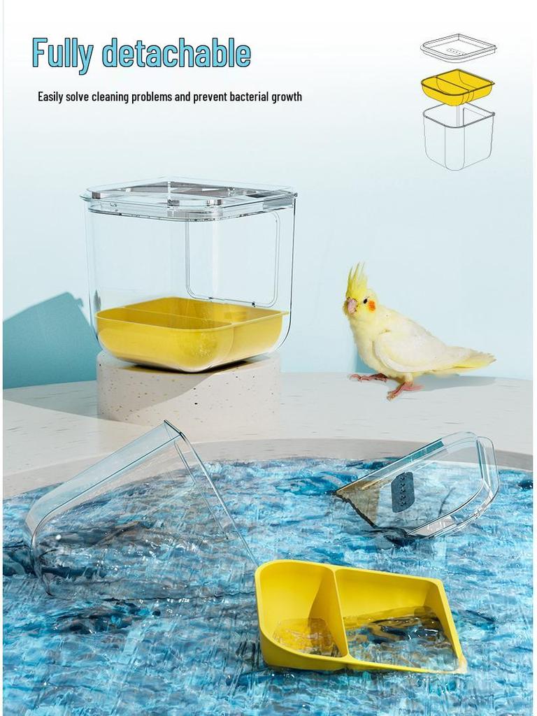 Extra Large Bird Bath Shower for Small Birds: Ideal for Mynah, Cockatiel, Budgerigar