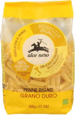 Organic Penne Pasta with Semolina Tubes Alce Nero 500 G