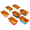 50Pcs Rectangular Aluminum Foil Tin Paper Cup Baking Cup Dessert Box Cake Box
