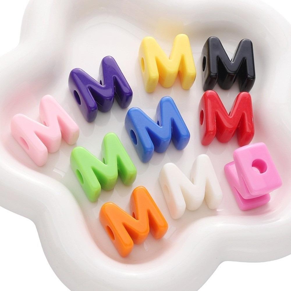 10PCS Colorful Loose Beads DIY DIY Jewelry Making Kit New 26 Letter Beads  DIY Bracelet Keychain