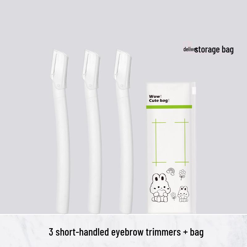 Stainless Steel Eyebrow Trimmer Set with Safety Razor Blade