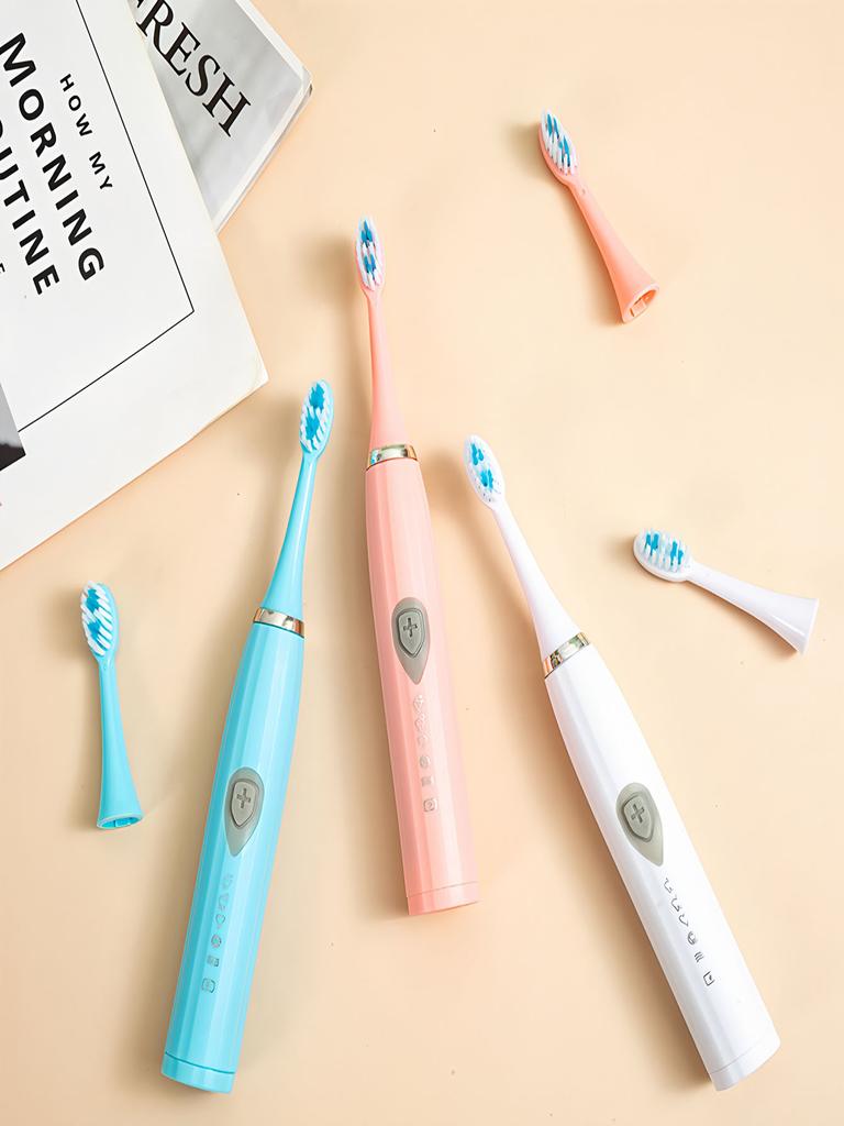 Electric toothbrush adult automatic sonic set, suitable for both men and women, suitable for family or travel, brush head