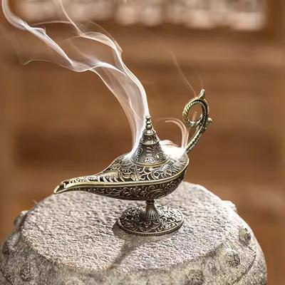 Antiker Stil Lampe Metall Räuchergefäß Duftender & Duftloser Kerzenhalter Wohndekor Geschenk Arabisches Räuchergefäß