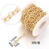 5Yards/Roll Aluminum Chains Gold Silver Color Twisted Link Chains For Jewelry Making DIY Necklace Bracelets Accessories Findings
