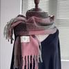 Lightweight Plaid Knitted Scarf Korean Style Winter Cashmere Shawl Fashion   Women/Men