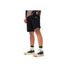 Li-Ning Badfive Series Solid Color Mid Waist Drawstring Comfortable Moisture Wicking Casual Shorts Men Shorts Black AKSU441-3