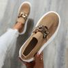 Casual Mesh Breathable Sneakers Spring 2026 New Platform Shoes Women Flats Women Loafers Slip On Boat Shoes Metal Chain Designer