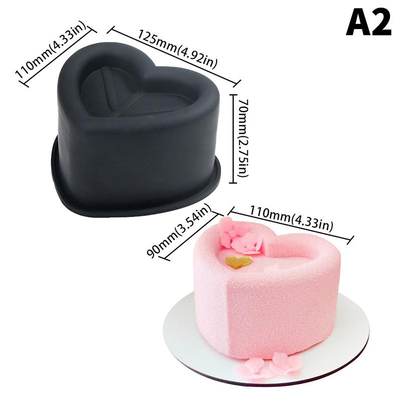 Heart Star Square Cake Silicone Mold Chocolate Mousse Mould Soap Candle Mold Gypsum Making Moulds Kitchen Bakeware