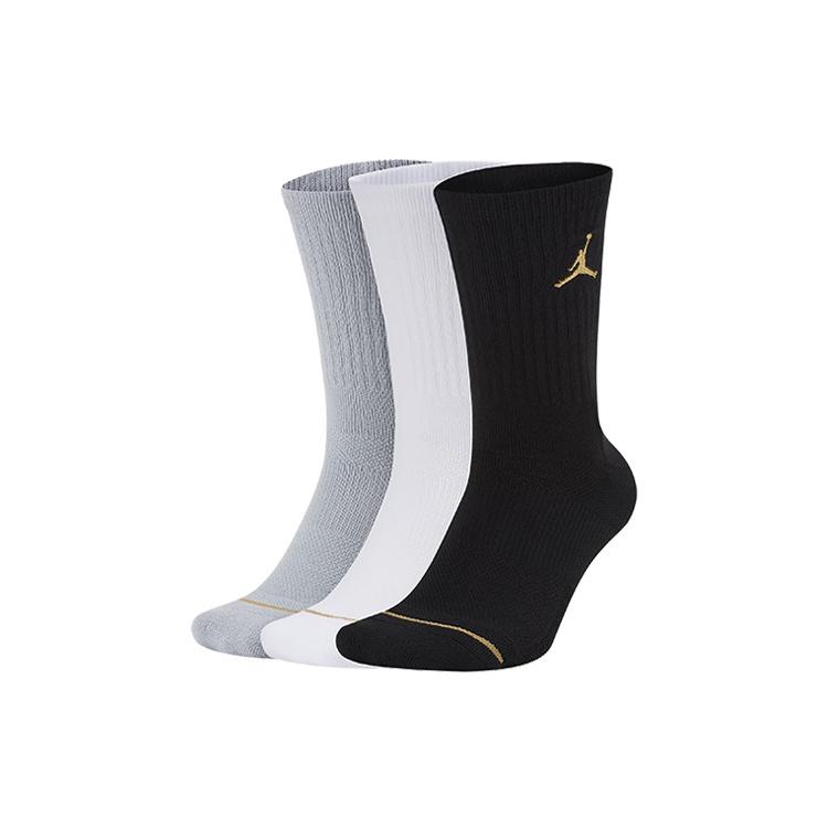Air Jordan Everyday Max Basketball Socks For Men 3 Pairs Gray White Black Unisex SX5545-915 S