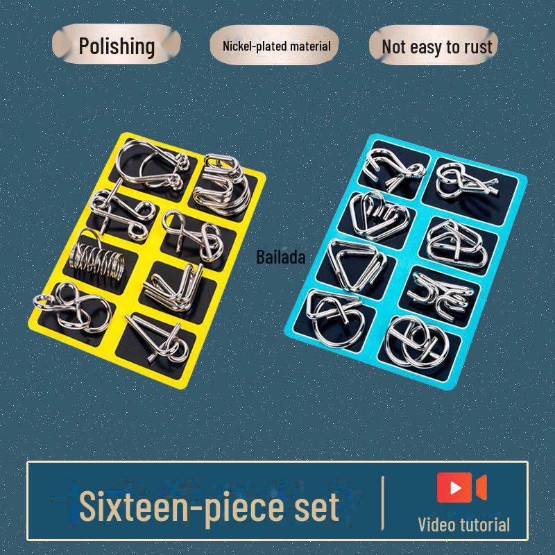 Neungliedriges Luban-Schloss: Lernspielzeug für Erwachsene zum Entsperren des Kongming-Schlosses und zur Förderung der Intelligenz von Kindern