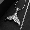 Whale Tail Pattern Pendant Necklace For Women Men Stainless Steel Silver Color Hiphop Male Party Wedding Choker Jewelry Gifts
