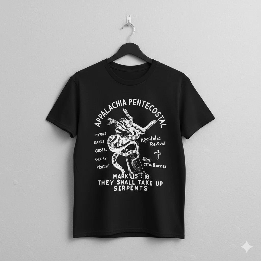 

Unisex Adult Casual Graphic Appalachia Pentecostal Serpent Mark 161... S