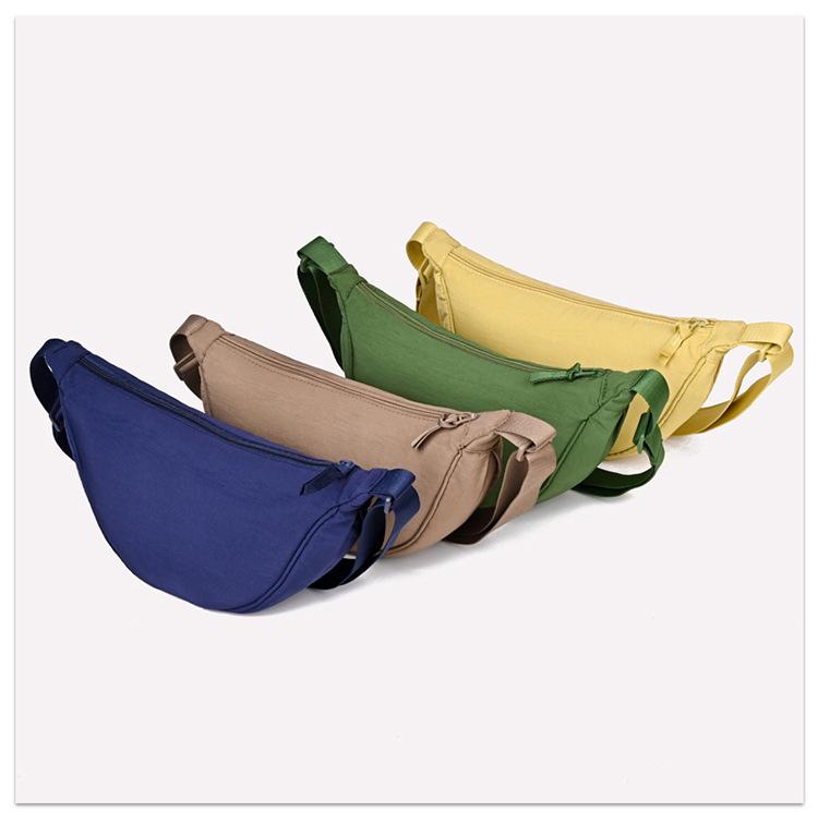 Urban Minimalist Women's Nylon Crossbody Dumpling Bag