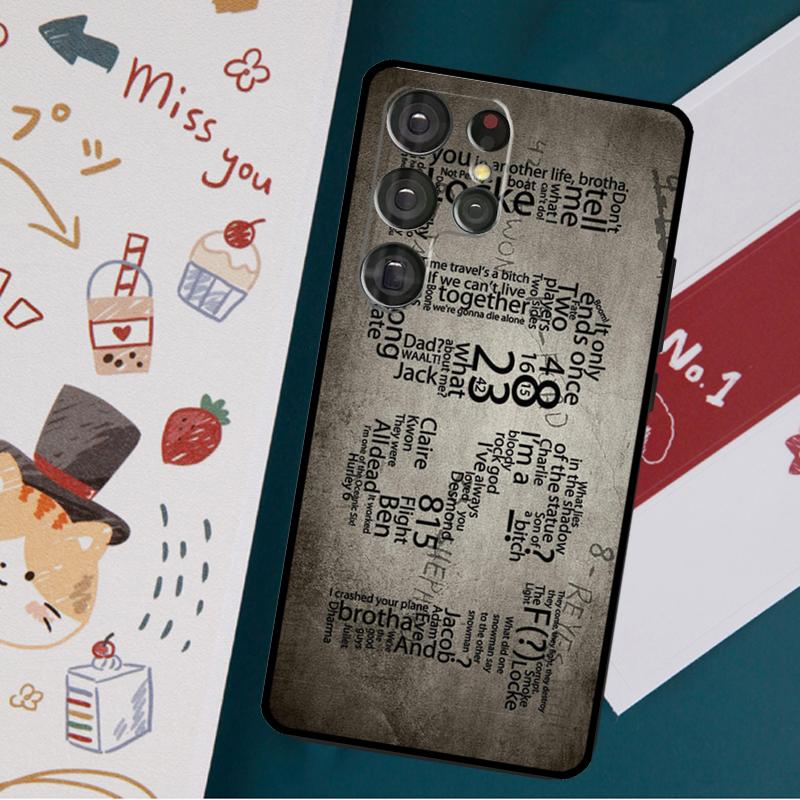 Coque de téléphone logo lost tv dharma initiative pour Samsung Galaxy S23 S21 S22 Ultra S8 S9 S10 Note 10 Plus S20 FE