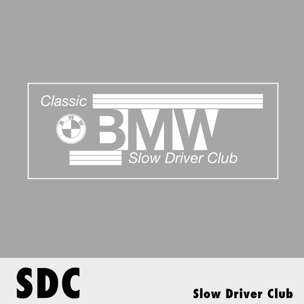 BBIP8 Slow Driver Club "Classic BMW" BMW decorative car sticker electrostatic glass sticker