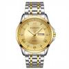 Business Trend Simple Large Dial Men'S Watch Double Calendar Luminous Waterproof Temperament Quartz Watch