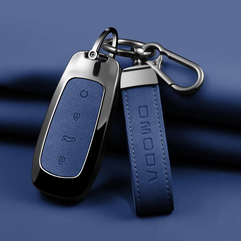 Zinc Alloy Car Key Case Cover Shell Holder Keychain Car Accessories, Fit For Omoda 7 C7 Shs Phev Protection Key Bag