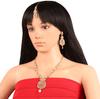 Touchstone Women's Indian Jewelry Set, Maang Tikka Wedding Guest Gold Necklace, Bollywood Jewelry Set, Pageant Elegant Prom Bride Accessory, Western
