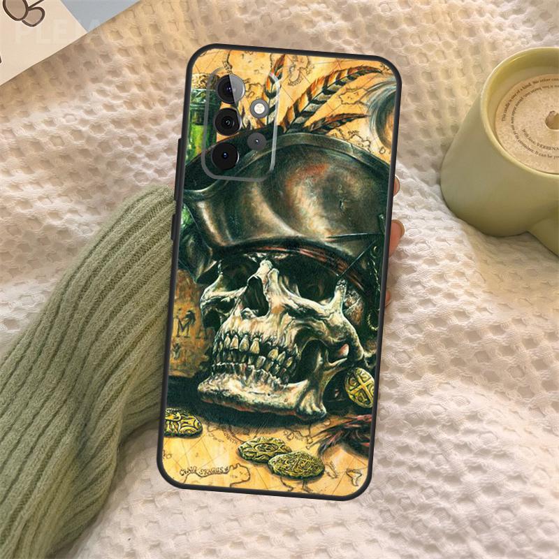 Pirate Skull Case For Samsung Galaxy A15 A22 A52 A32 A54 A14 A16 A26 A36 A56 A55 A35 A05 A06 A53 A33 A13