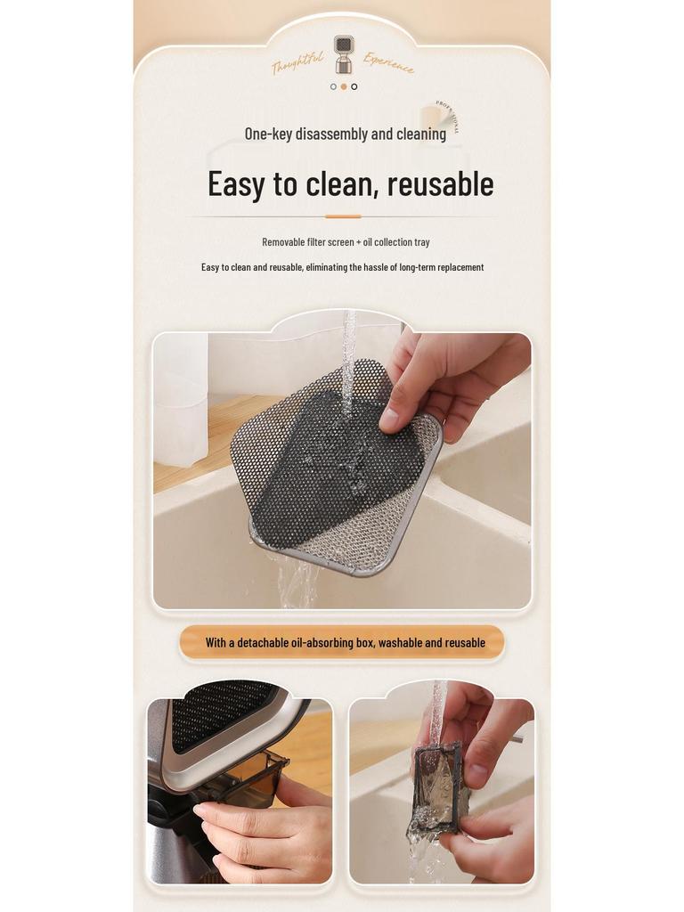 Mini Extractor de Humo Portátil y Purificador de Aire para Barbacoa y Olla Caliente