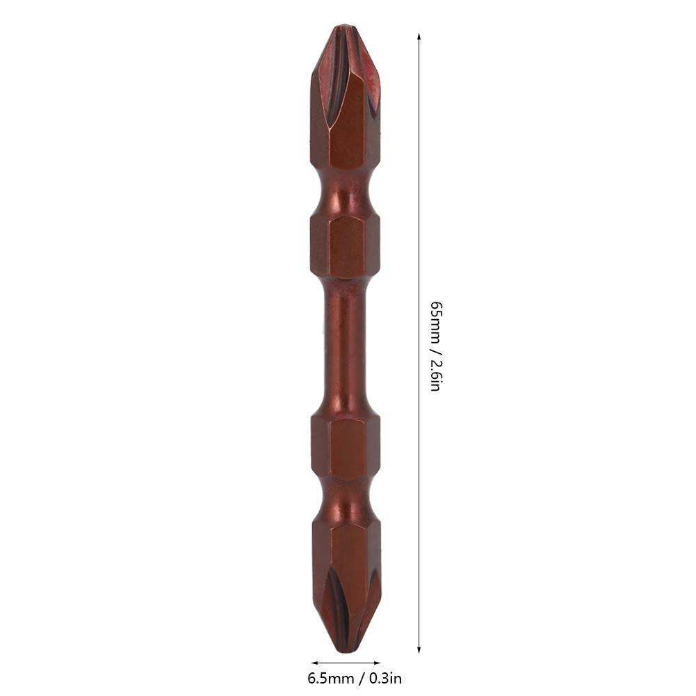 10Pcs Double End   Screwdriver Bit     Alloy Steel Magnetic Hand Tool 65mm