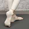 Kvinnor Halvtå Balett Yogastrumpor Halkfri Peep Toe Anti-Slip Pilates Ankel Grip