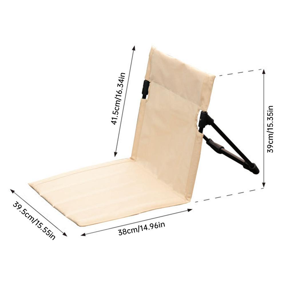 Beach Chair Outdoor Easy Recliner Camping Lightweight Foldable Leisure Chair Beach Park Portable Chair Lazy Lawn Cushion