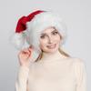 Christmas Santa Hat Red Thick Large Fluffy Hats for Adults Men Women Warm Ski Hat Christmas Party Santa Cosplay Holiday
