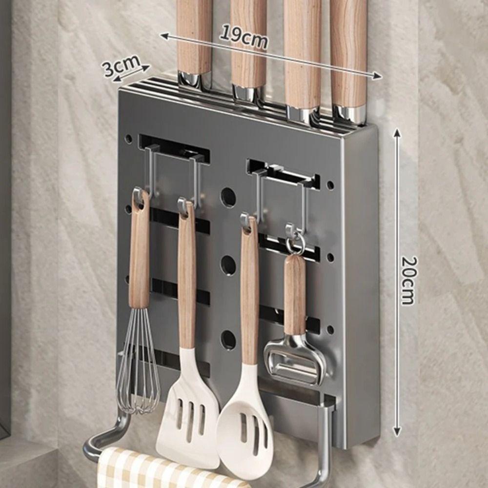Wall-Mounted Kitchen Utensil Rack Punch Free Chopstick Barrel  for Kitchen