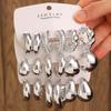 3-pairs Set Gold Set Earrings For Women Imitation Metal Earing Jewelry Trending Exaggerated C Earrings Combination