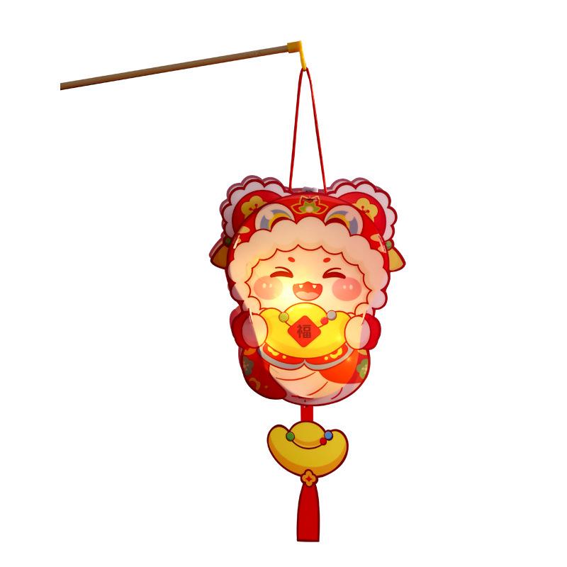 2025 DIY Handmade Snake Flower Lantern Kit for Kids - Cartoon New Year Lanterns