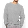 Suéter Masculino Casual Gola Redonda Manga Longa Tricô Solto