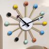 Color Ball Wall Clock Decorative Wall Watch Elegant Modern Large Clocks Nordic Luxury Aesthetic Living Room Watches Home Decor