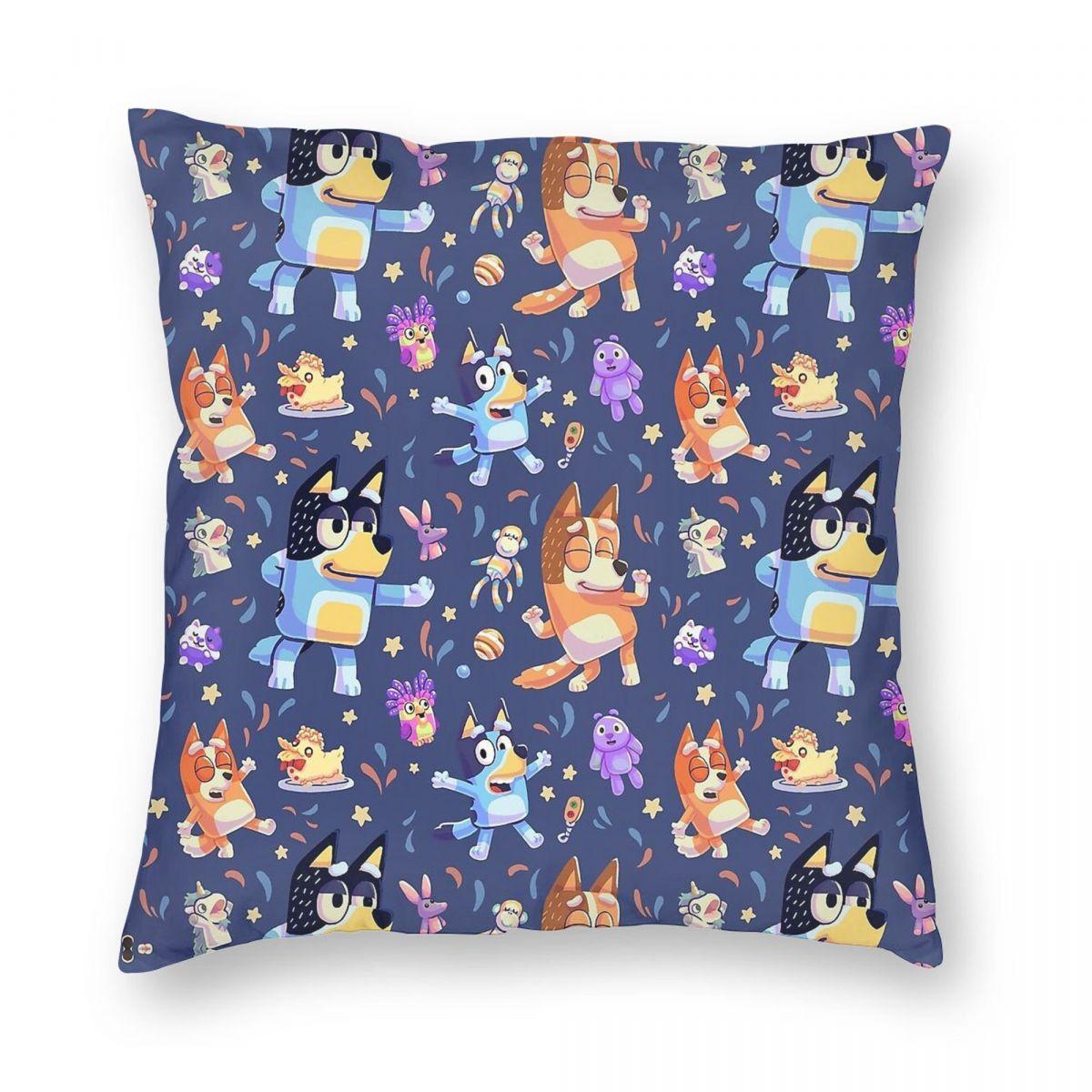 Bandit Chilli Heeler Square Pillowcase Polyester Linen Velvet Printed Zip Decorative Throw Pillow Case Room Cushion Case 40x40cm