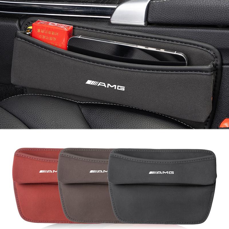 Suede Car Seat Gap Filler Organizer Box Side Storage Bag For Mercedes Benz AMG GLC W203 W206 W220 W205 W211 W212 W201 W210 W108