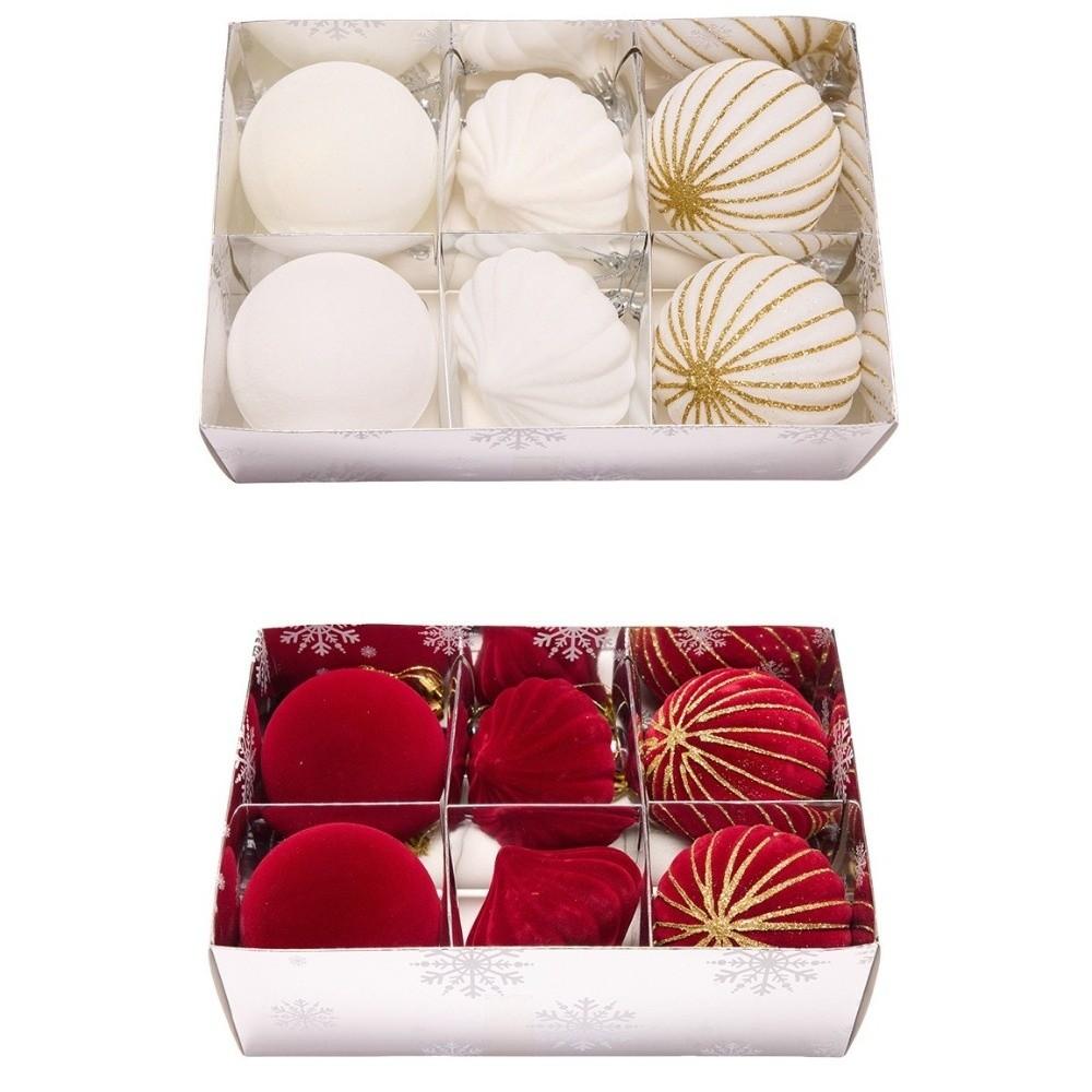 6Pcs/Box Plastic Christmas Hanging Balls DIY Christmas Hanging Ornament  Home Party