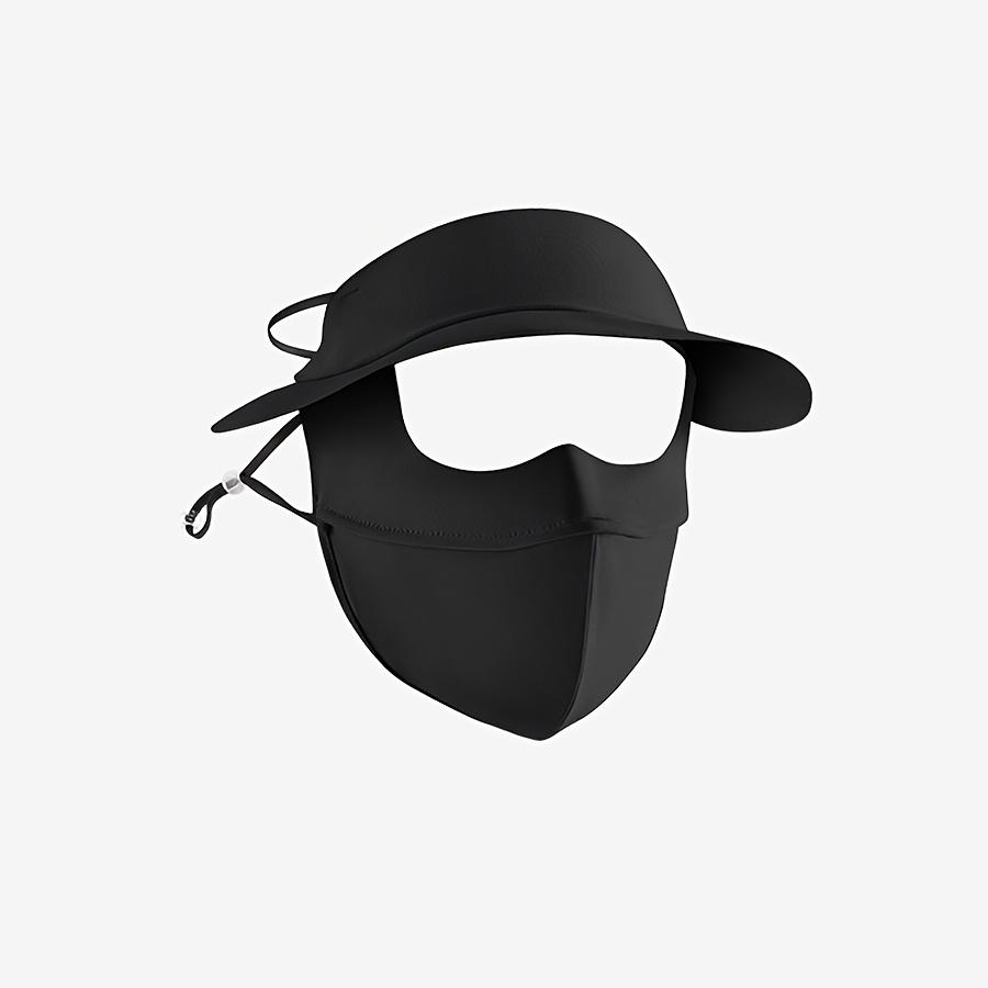 

Summer Face Cover with Visor, Breathable Full Face Mask for Cycling Beach, Adjustable Ear Loops UV Sun Protection Mask, Outdoor чёрный
