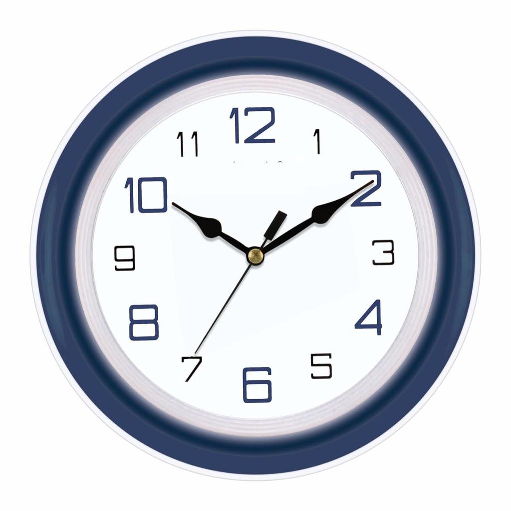 Quartz Glass Abstract Blue Analog Office Clock (214x44x215 Mm)