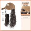 Fashionable Wool Curl Hat with Integrated Wig - New Enlarged Brim Full Head Set